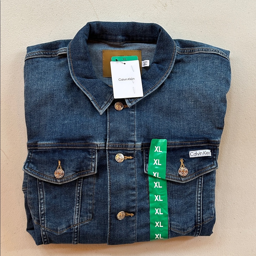 Calvin Klein Classic Blue Denim Jacket (XL) NWT